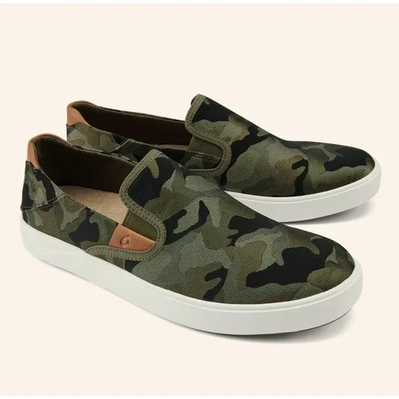 OluKai Green‎ Camo Lae'Ahi Pa'i Outdoor Versatile Lifestyle Sneakers Size 9